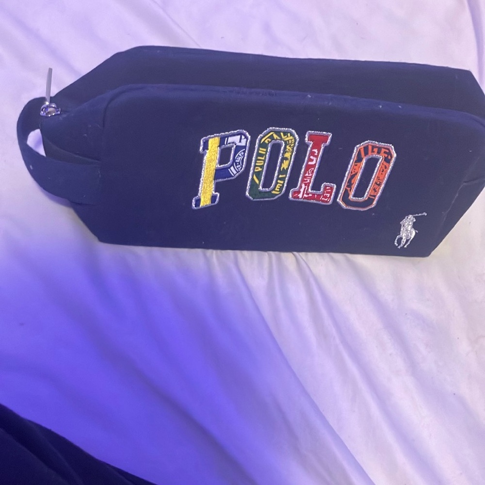 Polo by Ralph Lauren Black Travel Bag with Multicolor Logo